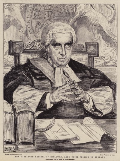 イングランド最高裁長官、故ラッセル卿（Lord Russell of Killowen）（リトグラフ版 作： Charles Paul (after) Renouard