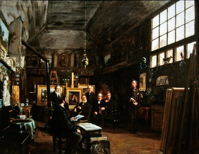 芸術の友の芸術協会の理事会の会合、1874年後 作： Charles Paul Etienne Desavary
