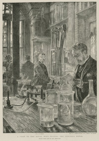造幣局の見学、貴金属の試練（エングレービング 作： Charles Paul Renouard