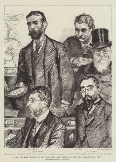 内閣法案の3回目の読みの後、アイルランドの議会の党首 作： Charles Paul Renouard
