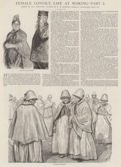 ウォーキングでの女性の囚人の生活 作： Charles Paul Renouard