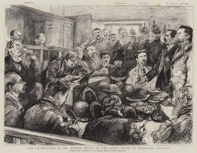 アイルランド、ウッドフォードの裁判所でのウィルフリッドブラント氏の尋問 作： Charles Paul Renouard