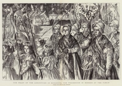 ブローニュの仮定の饗宴、聖母の名誉の行列 作： Charles Paul Renouard