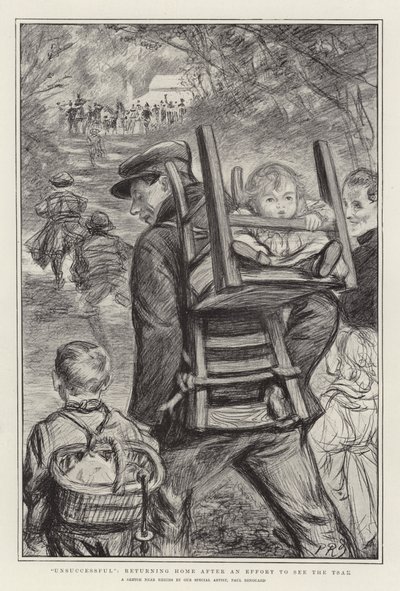 皇帝に会う努力の後で失敗し、帰国する 作： Charles Paul Renouard