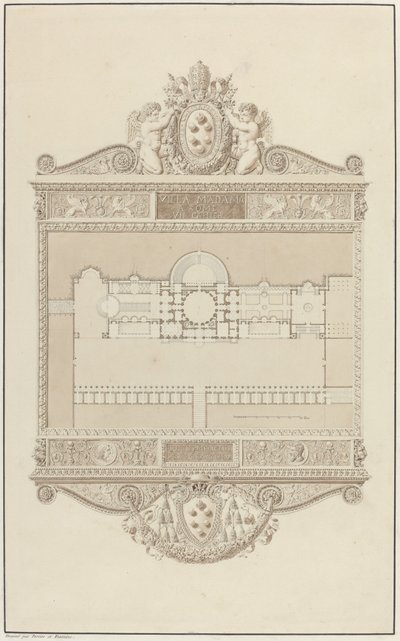 ローマのヴィラ マダマ 作： Charles Percier and Pierre François Léonard Fontaine
