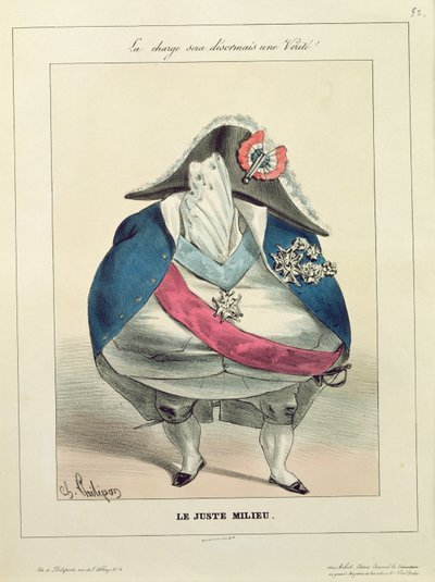 「ハッピーミディアム」、ルイ・フィリップの風刺画（1773-1850） 作： Charles Philipon