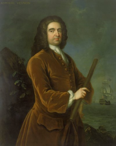 エドワード・ヴァーノン提督（1684-1757）、1730年代半ば（キャンバスに油彩） 作： Charles Philips
