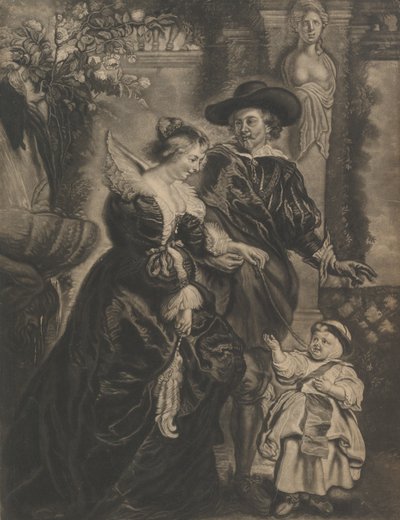 ルーベンス、彼の妻、ヘレナ フォーメントとその子供たち。 1770年。 作： Charles Phillips