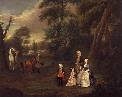 TernのThomas Hillと彼の家族、1730年 作： Charles Phillips