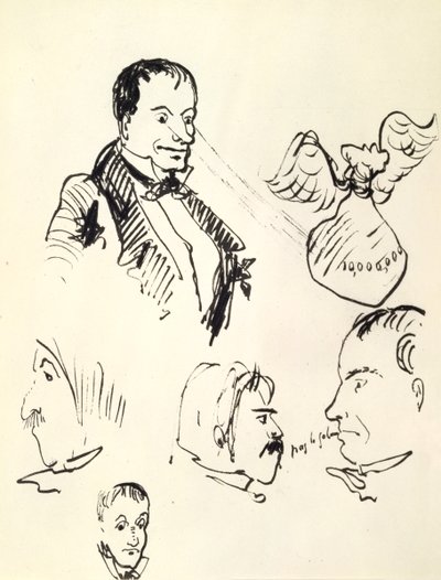 自画像、c1850-1867 作： Charles Pierre Baudelaire