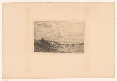 オンフルールのセーヌ川の眺め オンフルールの前のセーヌ川 (オブジェクトのタイトル) 作： Charles Pierre Daubigny