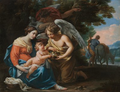 エジプトへのフライトで休憩、c。 1640。 作： Charles Poërson