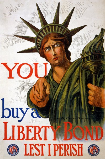 YOUリバティボンドを購入、1917年 作： Charles Raymond Macauley