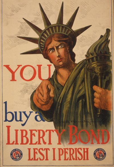 あなた-私が滅びないように自由公債を買う、1917年 作： Charles Raymond Macauley