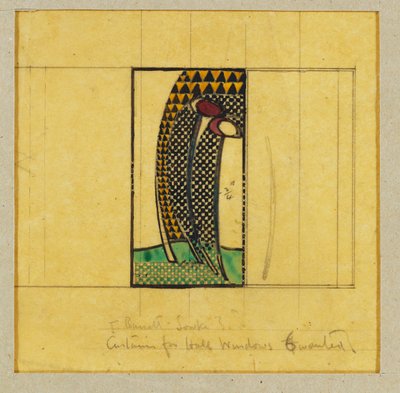 ホールの窓のカーテンのデザイン、WJバセットローク、1916-17年 作： Charles Rennie Mackintosh