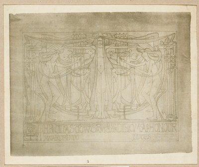 グラスゴー芸術大学クラブのために設計された「名誉の卒業証書」、1894-95 作： Charles Rennie Mackintosh
