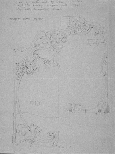 墓石、チッピングカムデン、グロスタシャー 作： Charles Rennie Mackintosh
