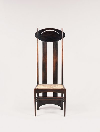 アーガイルストリートティールームのためのハイバックサイドチェア（グラスゴー 作： Charles Rennie Mackintosh