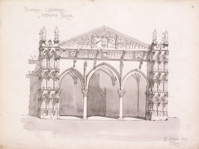 パレルモ大聖堂、玄関ポーチの研究 作： Charles Rennie Mackintosh