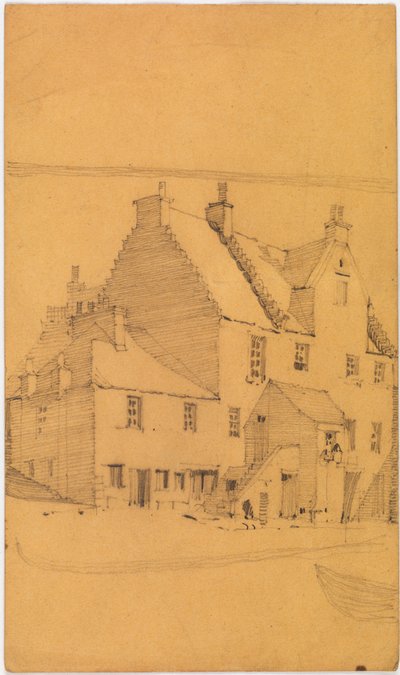 古い建物の鉛筆スケッチ、おそらくグラスゴー（鉛筆、紙） 作： Charles Rennie Mackintosh