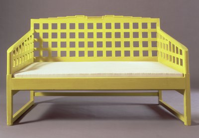 ダグアウトから落ち着く、ミスクランストンズウィローティールーム（塗装済み木材） 作： Charles Rennie Mackintosh