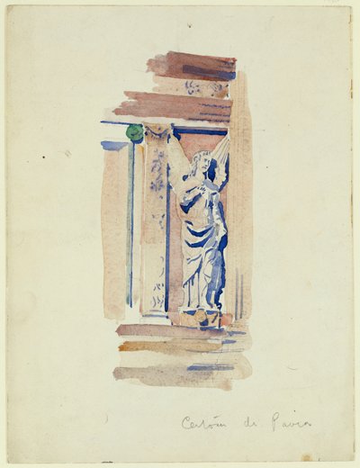 天使像の研究、Certosa di Pavia、1891年 作： Charles Rennie Mackintosh