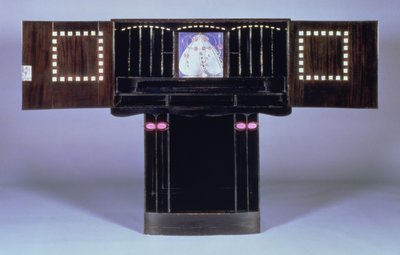 ヒルハウスの執筆デスク、ヘレンズバーグ、1902年頃（オープン）（71064を参照） 作： Charles Rennie Mackintosh