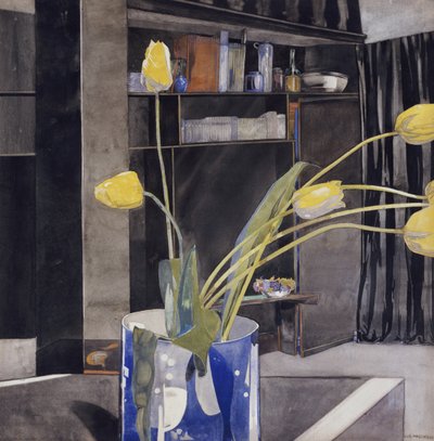 黄色いチューリップ、1922年頃 作： Charles Rennie Mackintosh