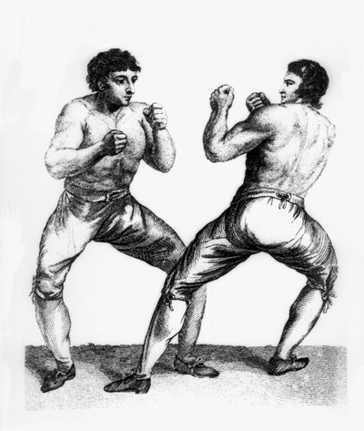ダニエルメンドーサとリチャードハンフリーズの間のボクシングの試合、1790年9月29日 作： Charles Reuben Ryley