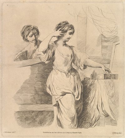 彼女のトイレの女性、1780年3月1日。 作： Charles Reuben Ryley