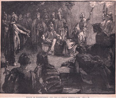 ノーサンブリアのエドウィンとキリスト教宣教師 作： Charles Ricketts