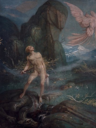 ジークフリートと魔法の鳥、1930年頃 作： Charles Ricketts