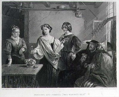 フロリゼルとペルディータ」Lumb Stocks（1812-92）（エングレービング 作： Charles Robert (after) Leslie
