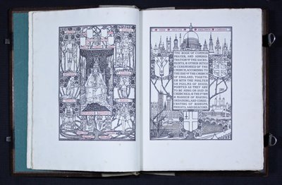 エドワード7世の祈祷書」（エセックス・ハウス・プレス刊）のタイトルページと扉の写真 作： Charles Robert Ashbee