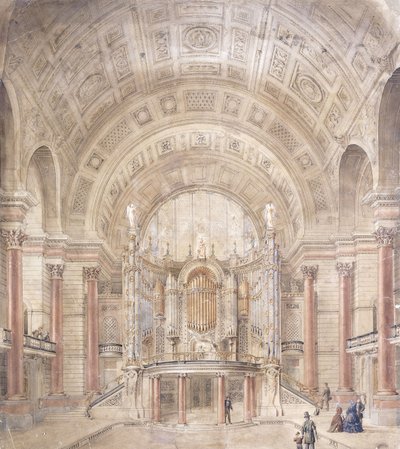 大ホールの内部、セントジョージズホール、リバプール、 作： Charles Robert Cockerell