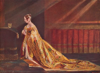 戴冠式のローブのビクトリア女王、1838 1906 作： Charles Robert Leslie