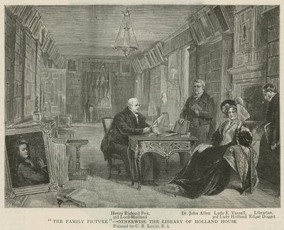 家族の写真-Holland Houseの図書館 作： Charles Robert Leslie