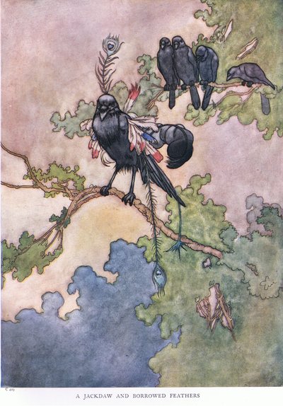 ジャックドーと借りた羽、1930年代 作： Charles Robinson