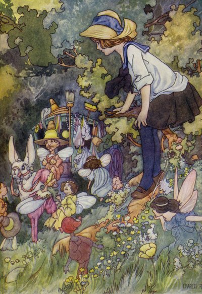 童話の国をのぞいてみよう（カラーリトグラフ 作： Charles Robinson