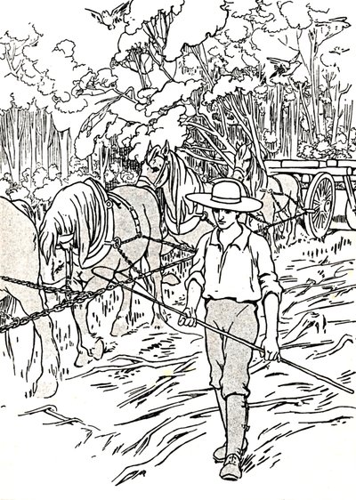 彼の土地を開拓する入植者、1912 作： Charles Robinson