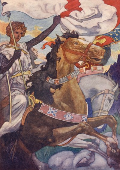 明るく輝く鎧をまとった美しい騎士 作： Charles Robinson