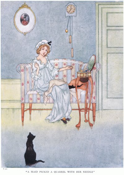 メイドが針で喧嘩を拾いました、1930年代 作： Charles Robinson