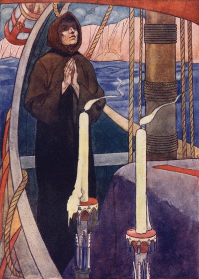 アンドリュースの骨をある船に乗せるというビジョンで僧侶に言われた 作： Charles Robinson