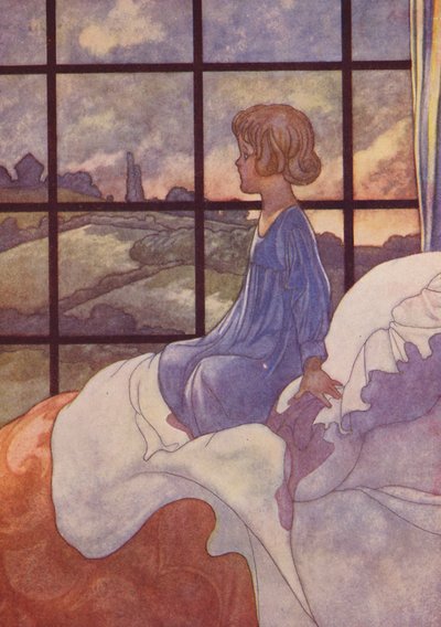 朝の赤い空（カラーリトグラフ） 作： Charles Robinson
