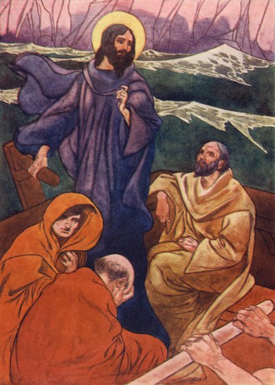 この時、弟子たちは船の底でうずくまっていました 作： Charles Robinson