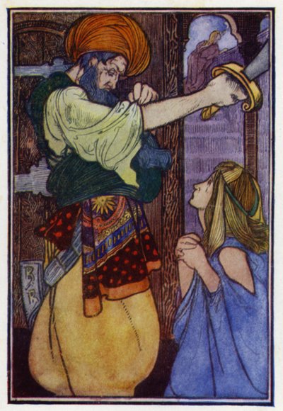 青ヒゲ（カラーリトグラフ 作： Charles Robinson