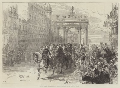 アルフォンソ12世のマドリードへの入国、アルカラ通りの行列 作： Sir John Charles Robinson