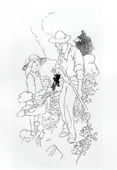 作業中の庭師 作： Charles Robinson