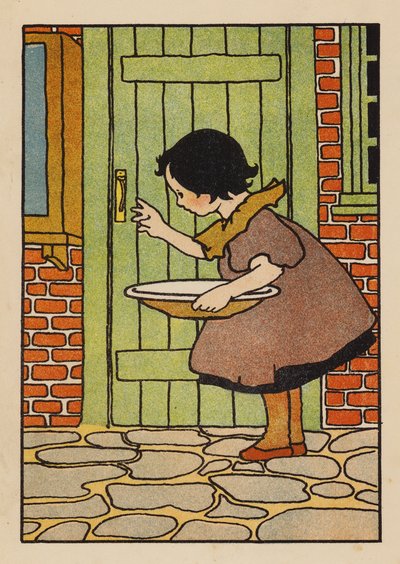 赤ちゃんと鳥』のイラストレーション（カラーリトグラフ） 作： Charles Robinson