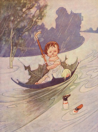 雨は降らないが雨は降る（カラーリトグラフ） 作： Charles Robinson